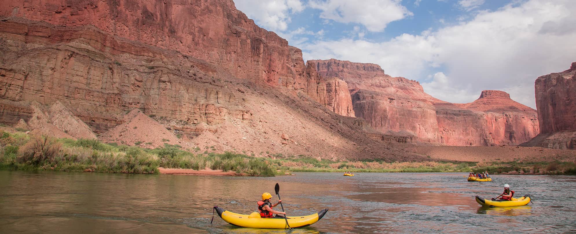 Kayakers at the Grand Canyon, one of the best places to kayak in the U.S.
