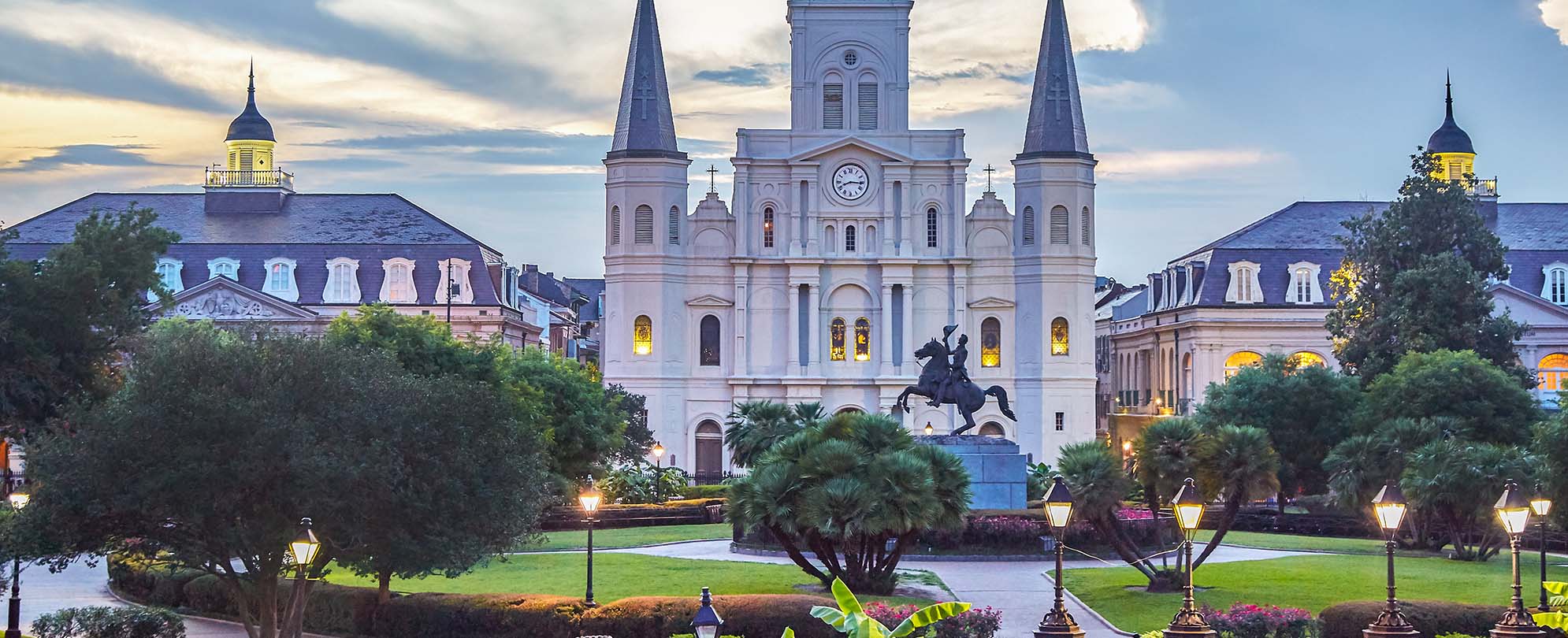 The St. Louis Cathedral in New Orleans, Louisiana. 