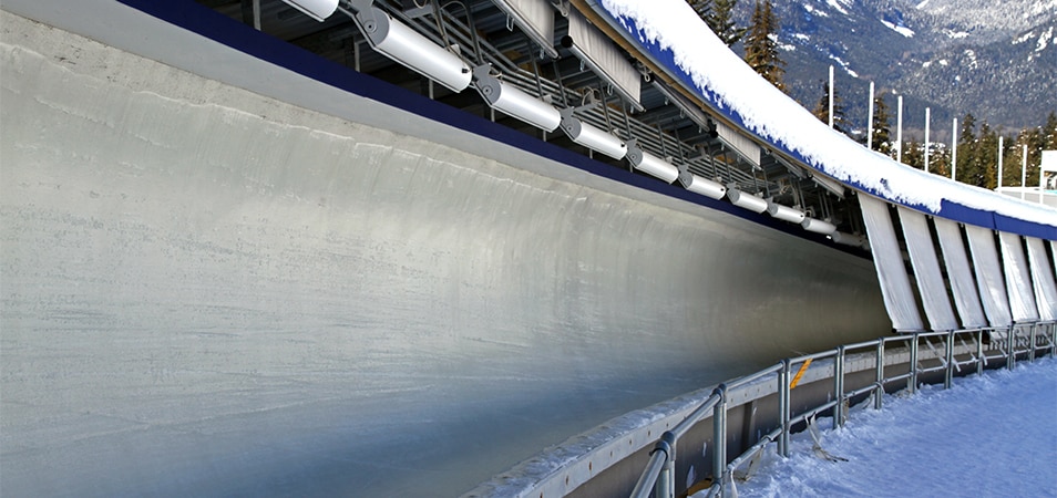 A professional bobsled track.