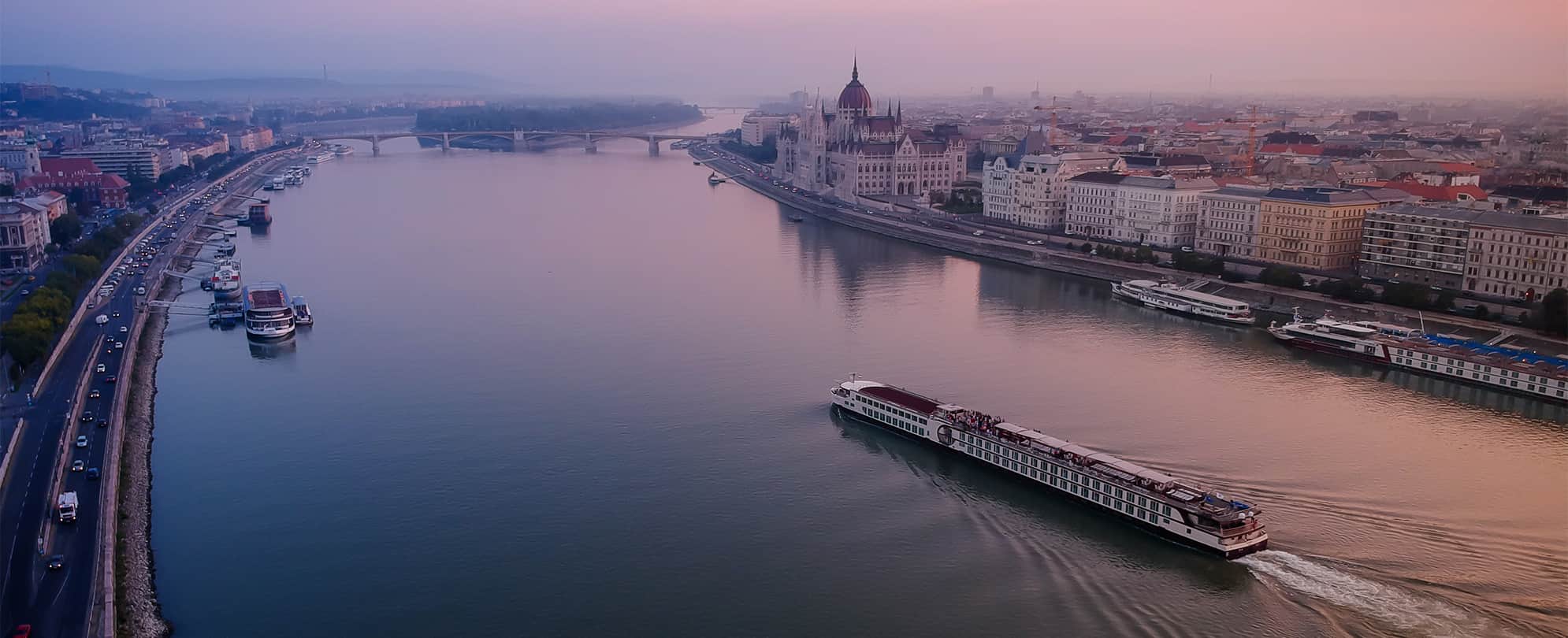 A Club Wyndham river cruise, going through the Banks of the Danube in Hungary.