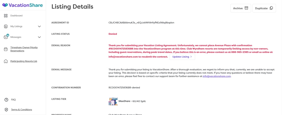 listings details page