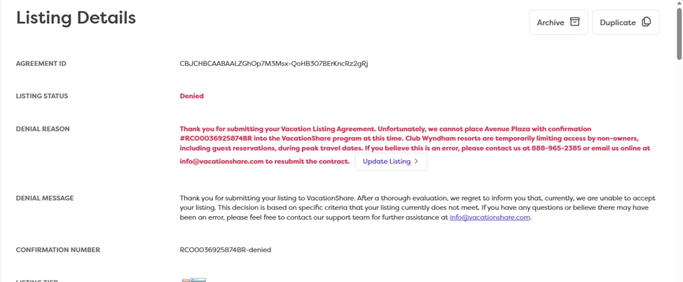 denial explanation page