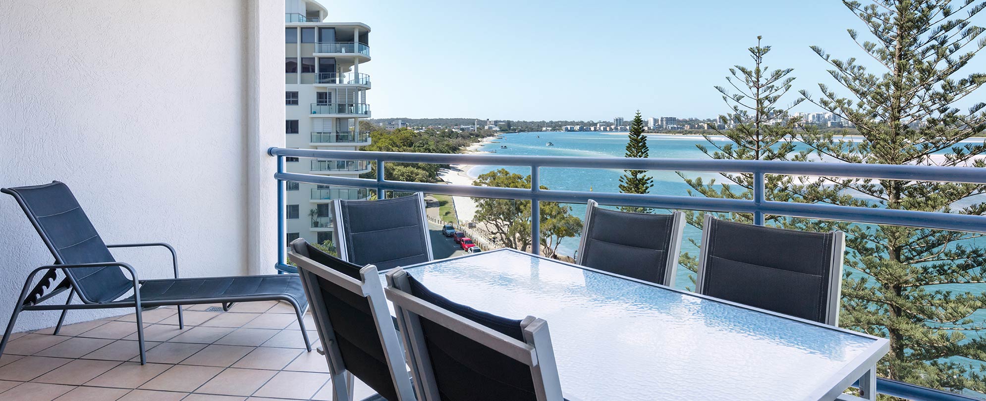 A ocean view from the 1-bedroom balcony suite at Club Wyndham Golden Beach.