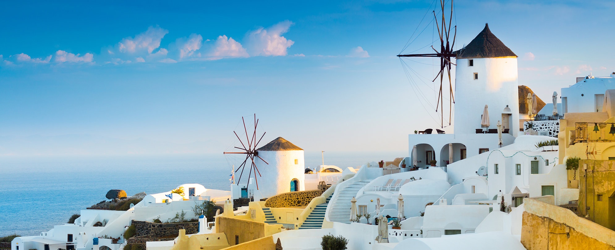 Fira, capital of Santorini, a Greek island in the Aegean Sea. 